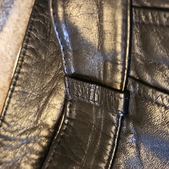 Licole Womens Vintage High Waisted Pleated Black Genuine Leather Pants Trousers - Picture 14 of 16